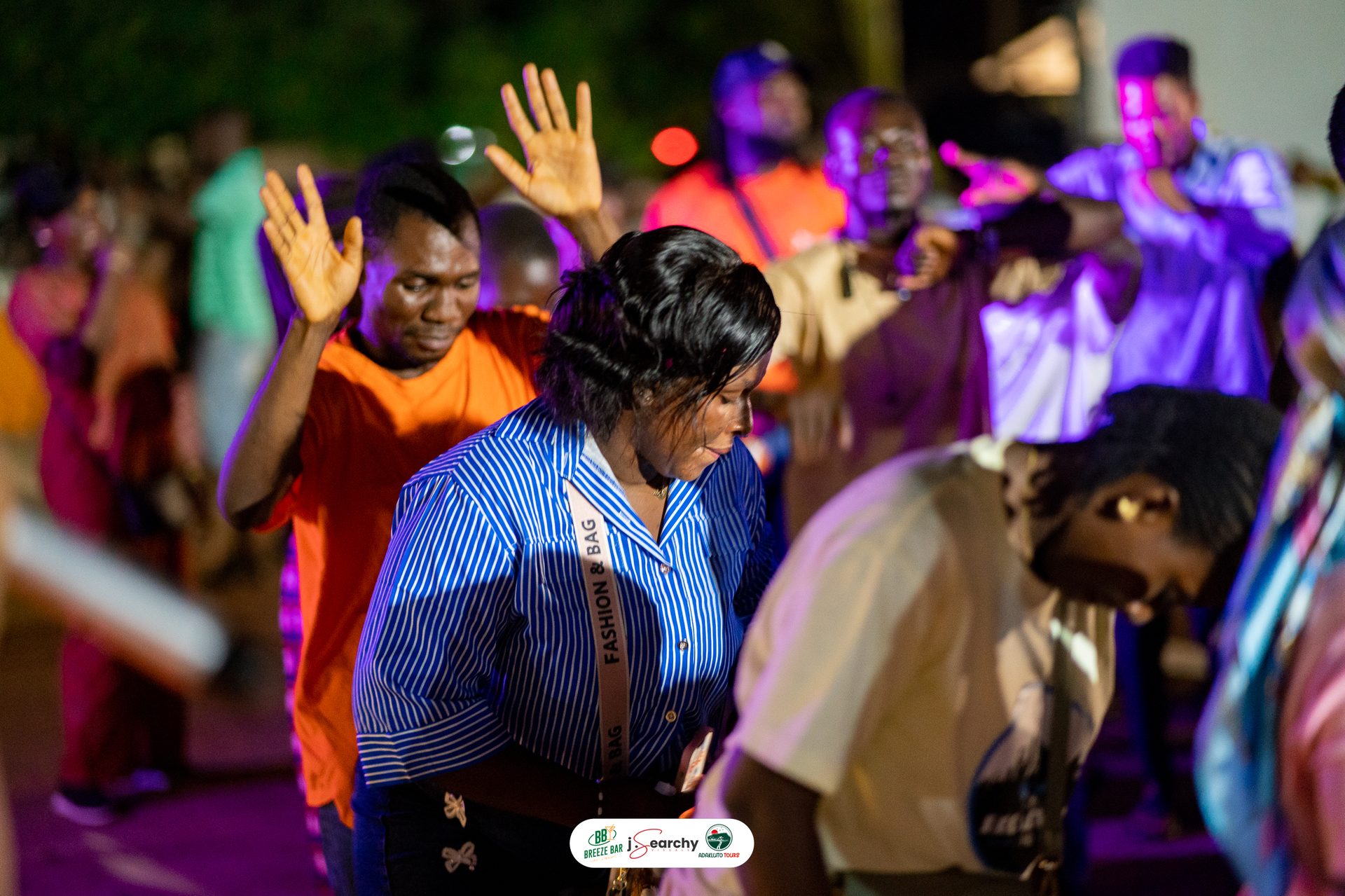 Stage performance at Breeze Bar with guests cheering