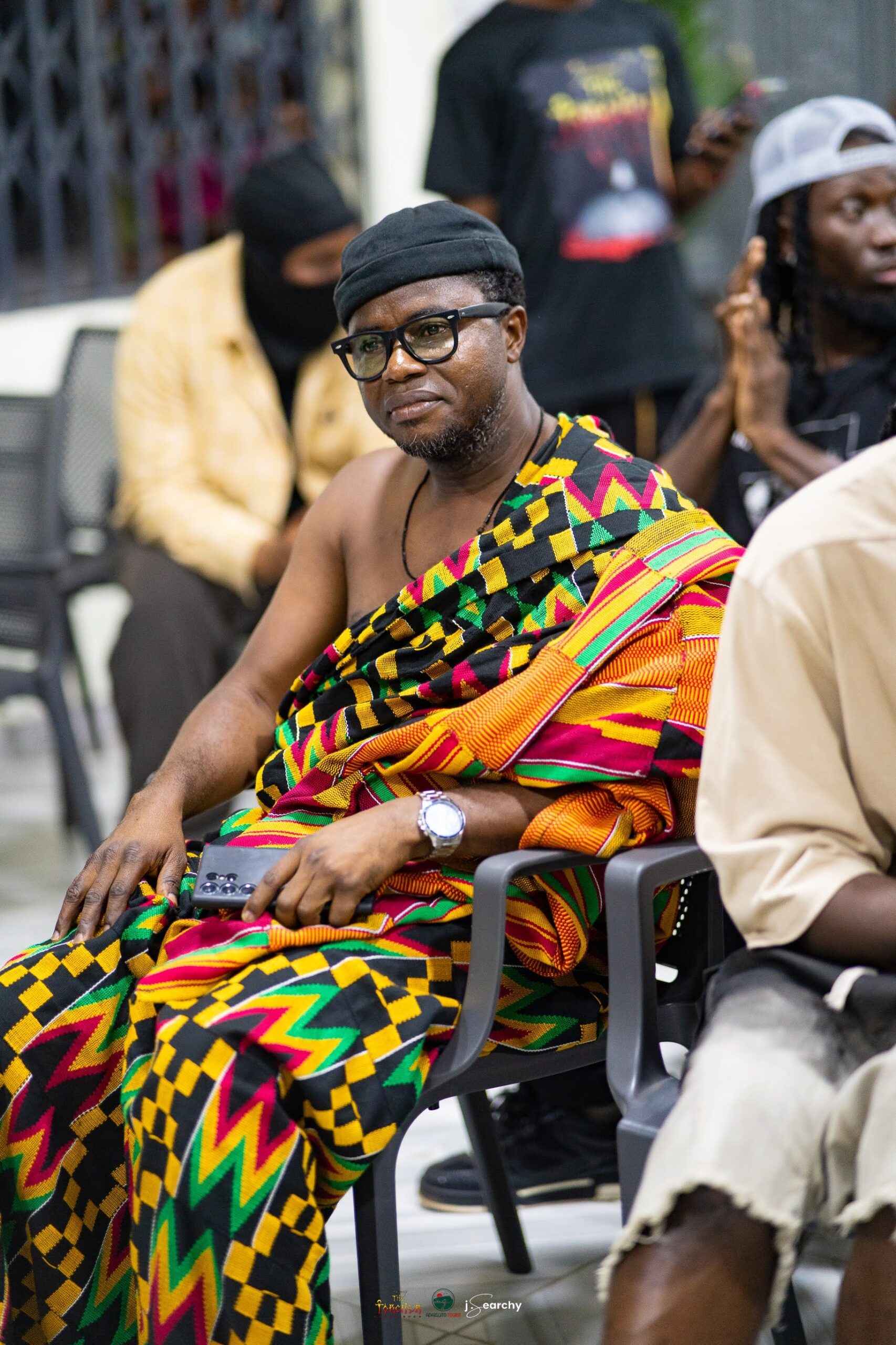 Togbega Gbogbi Atsa V seated in regalia at the durbar
