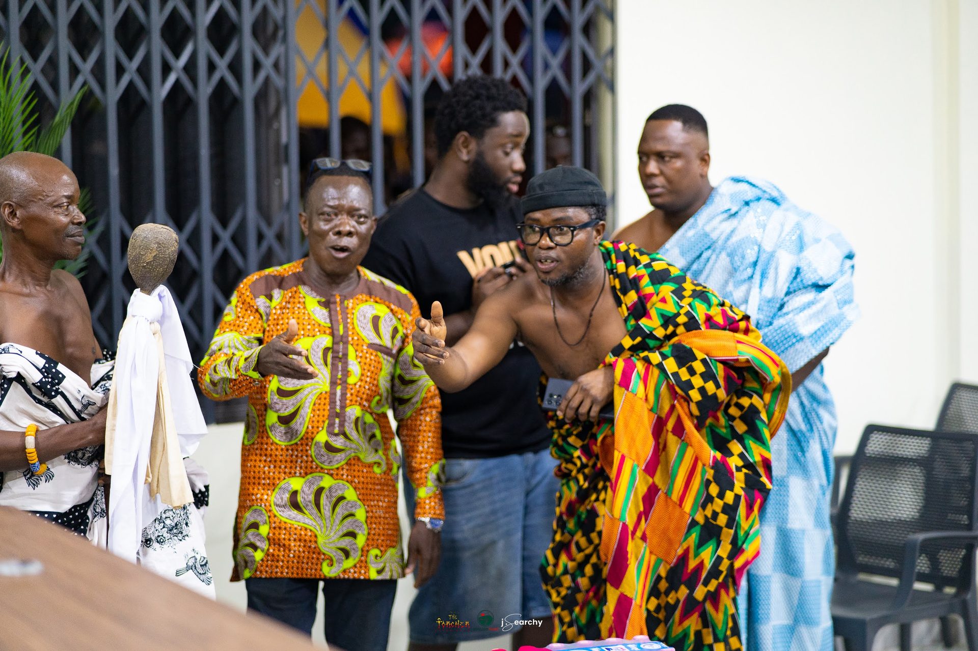 Stonebwoy is welcomed by chiefs of the Adaklu Traditional Area