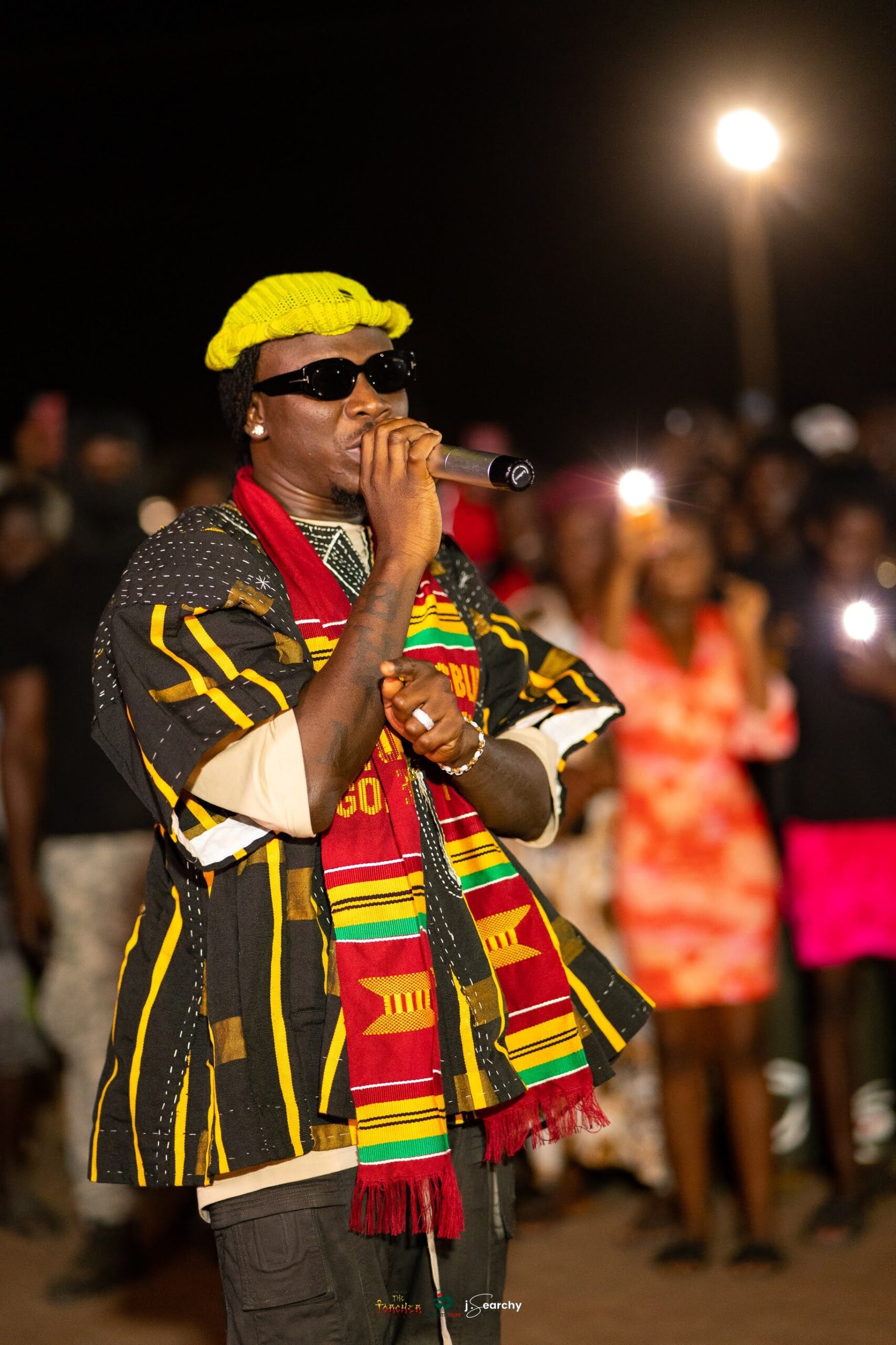 Stonebwoy on the mic during the Torcher Experience night celebration